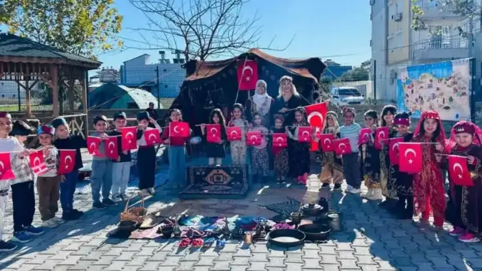 Serik’te Miniklere Kültür Dersi: Yörük Çadırında Yerli Üretim Buluşması!