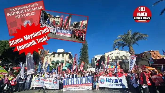 Antalya’da Emekçiler İş Bıraktı, Sokağa İndi! Maaş Talebi Meydanlardan Yükseldi