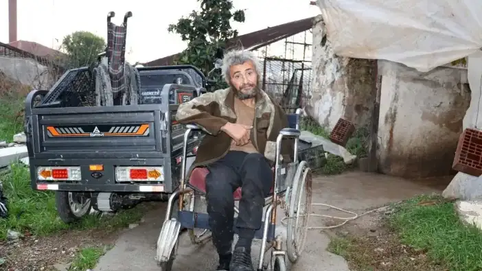 Antalya’da Felçli Kalan Usta Muşamba Altında Yaşam Savaşı Veriyor