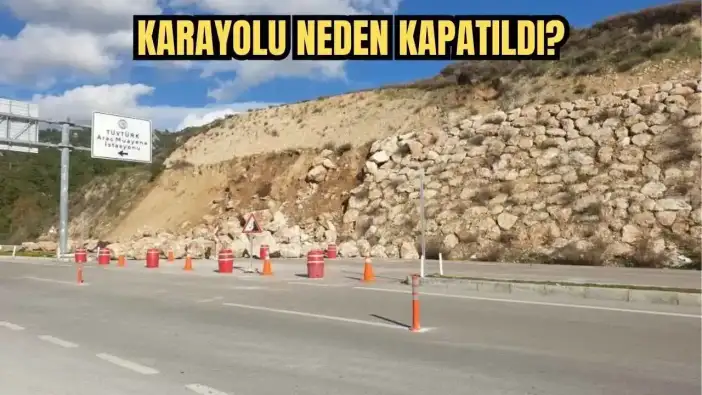 Antalya–Kumluca Karayolu Trafiğe Kapatıldı! Toprak Kayması Yaşandı