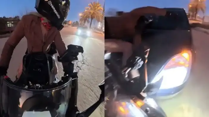 Adana’da Saniyelerle Ölümden Döndü: Kask Kamerası Her Şeyi Kaydetti!