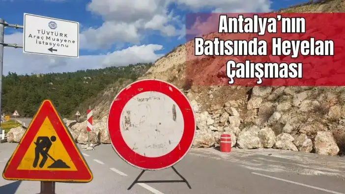 Sürücülere Heyelan Engeli! Kumluca–Kemer Yolunda Ulaşım Tek Şeritten