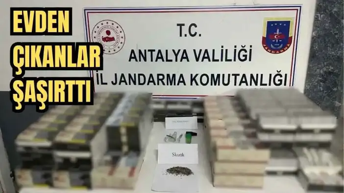 Manavgat’ta Ev ve İş Yerine Baskın! Uyuşturucu Madde ve Binlerce Makaron Ele Geçirildi