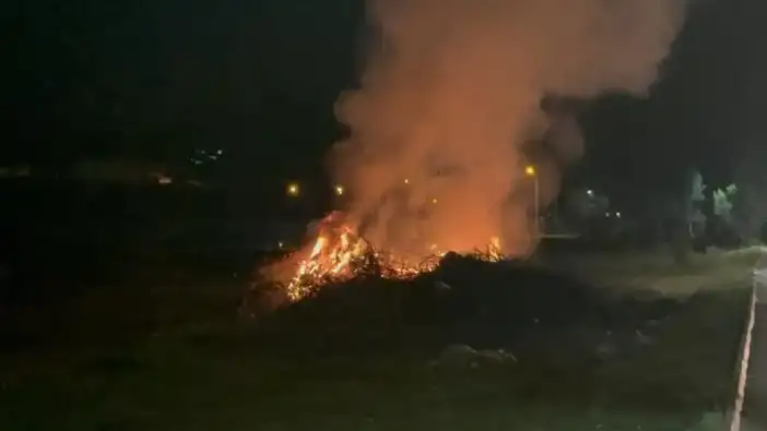 Gazipaşa'da Yangın! Çalılık Alan Alev Alev Yandı