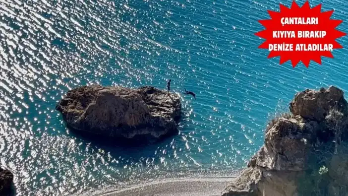 Antalya’da Deniz Keyfi Soğuk Havayı Umursamadı