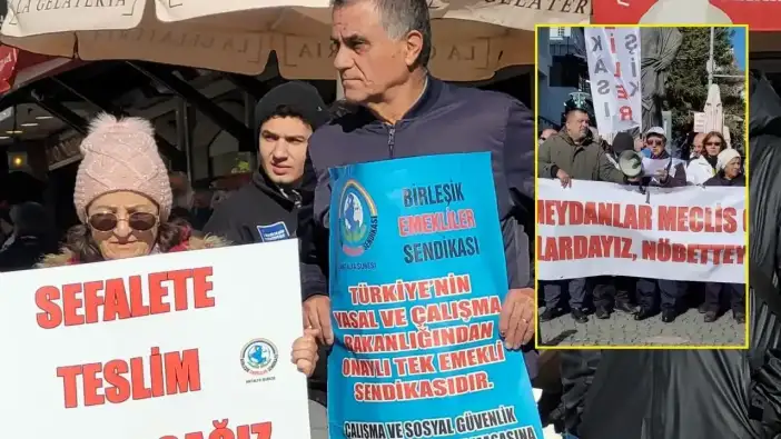 Antalya’da Emekliler Meydan Nöbetinde: Sefalete Teslim Olmayacağız