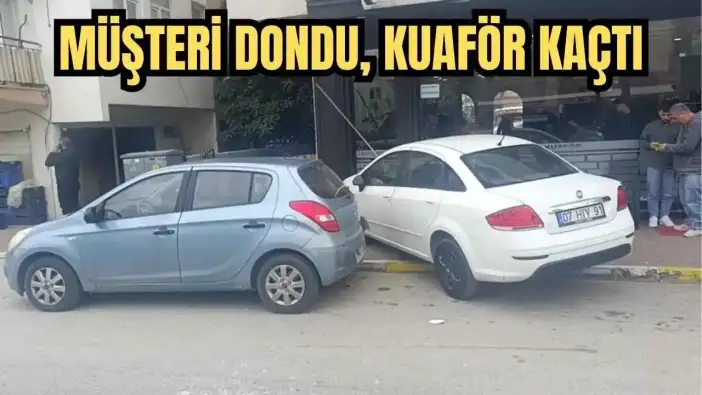 Antalya’da Kontrolden Çıkan Otomobil Kuaföre Daldı! Facianın Eşiğinden Dönüldü