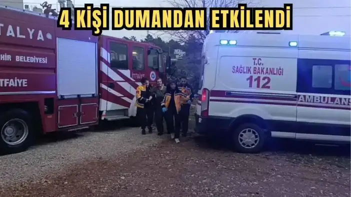 Manavgat'ta Bacadan Düşen Kıvılcımlar Yangına Neden Oldu! 4 Kişi Dumandan Etkilendi