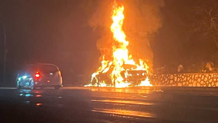 Burdur’da Seyir Halindeki Otomobil Alevlere Teslim Oldu