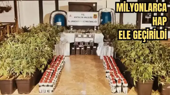 Antalya Dahil 23 İlde Uyuşturucu Operasyonu! Milyonlarca Hap Ele Geçirildi