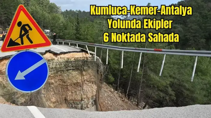Antalya-Kumluca Yolu Delik Deşik! 6 Ayrı Noktada Çalışma Var