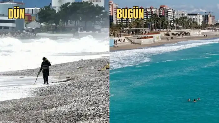 Antalya’da İki Farklı Gün: Dün Fırtına, Bugün Güneş