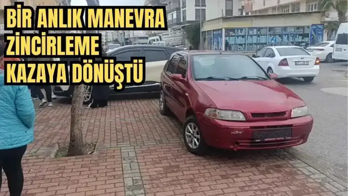 Manavgat'ta Otomobil ile Çarpışan Motosiklet Başka Araca Çarptı