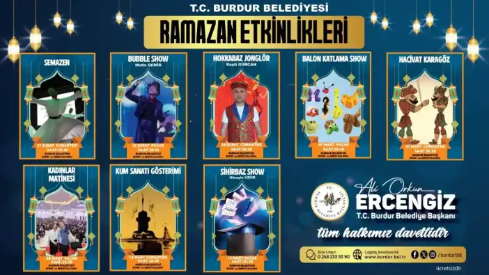Burdur’da Ramazan Dolu Dolu Etkinlik Programı