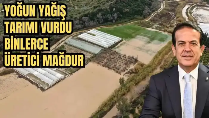 ATB Başkanı Çandır Açıkladı! Antalya’da 14 Bin Dekar Tarım Alanı Yağıştan Etkilendi