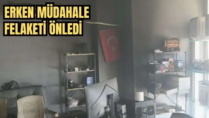 Manavgat’ta İş Yerinde Yangın! Erken Müdahale Felaketi Önledi