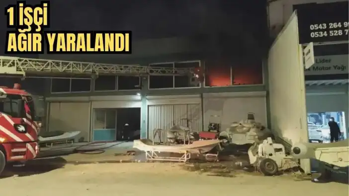 Manavgat’ta Tekne Atölyesinde Korkutan Yangın! 1 İşçi Ağır Yaralandı