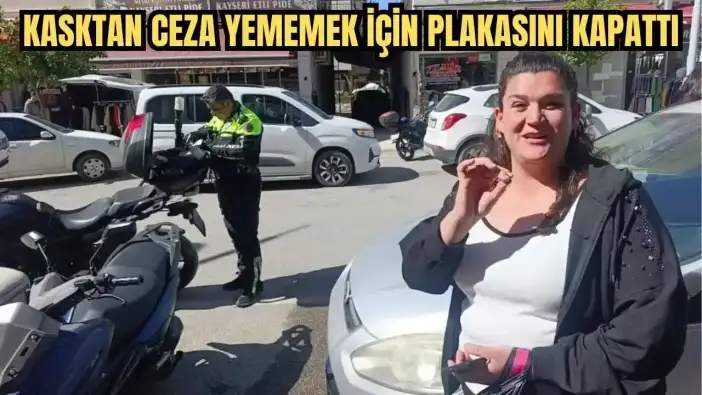 Manavgat'ta Motosiklet Sürücüsü Plakayı Kapattı! Cezası Ağır Oldu