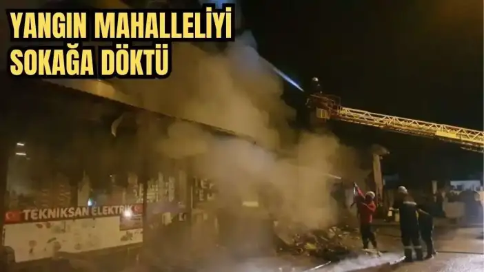 Kemer’de Korkutan Yangın! Elektrik Malzemeleri Satan Dükkan Alevlere Teslim Oldu