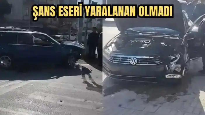 Manavgat'ta Korkutan Kaza! İki Otomobil Kafa Kafaya Çarpıştı