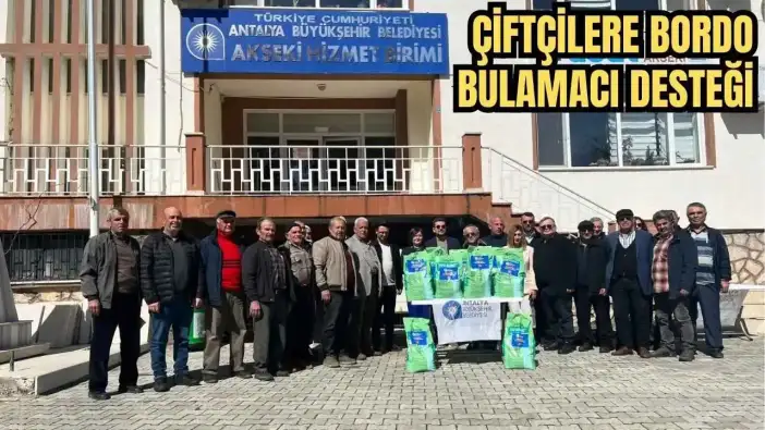 Akseki’de Üreticiye Önemli Destek! Çiftçilere Bordo Bulamacı Desteği