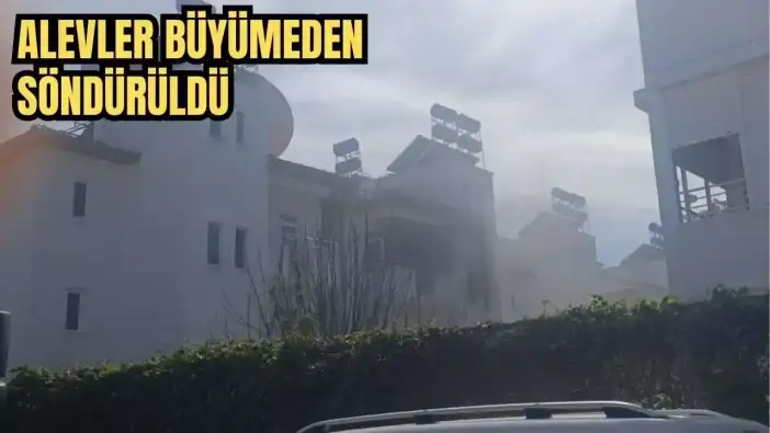 Manavgat’ta Otel Yangını Panik Yarattı! Alevler Büyümeden Söndürüldü