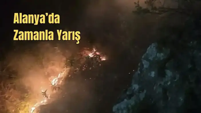 Alanya’da Orman Yangını Hızlı Müdahaleyle Söndürüldü