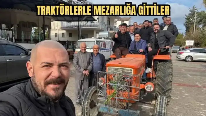 Alanya'da 50 Yıllık Bayram Geleneği Sürüyor! Traktörlerle Mezarlığa Gittiler