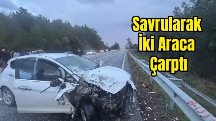 Manavgat'ta Yağmurlu Havada Zincirleme Kaza: 2 Yaralı