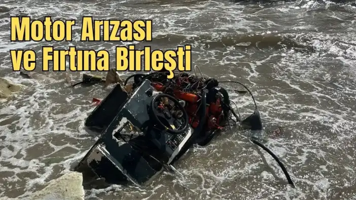 Alanya’da Fırtınaya Yakalanan Balıkçı Teknesi Karaya Oturdu