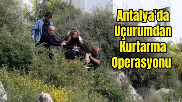 Kepez'de 20 Metrelik Kayalıklardan Düştü, İşçiler Sırtlarında Taşıdı