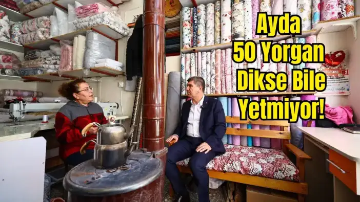 Ayda 50 Yorgan Dikse Bile Yetmiyor: Başkan Ercengiz'den Burdur'un Tek Kadın Yorgancısına Ziyaret