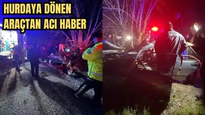 Korkuteli'nde Feci Kaza! Ağaca Çarpan Araçta Bulunan 3 Kişi Hayatını Kaybetti