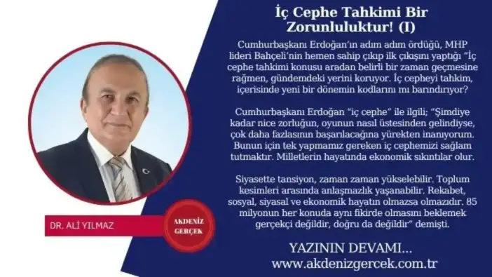 İç Cephe Tahkimi Bir Zorunluluktur! (I)