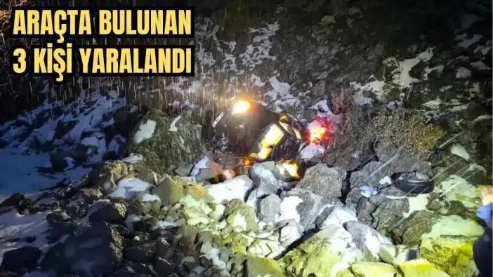 Akseki'de Otomobil Şarampole Uçtu! Araçta Bulunan 3 Kişi Yaralandı