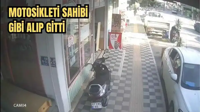 Serik’te Bir Hırsız 'Bu Kadarına da Pes!' Dedirtti! Motosikleti Alıp Gitti
