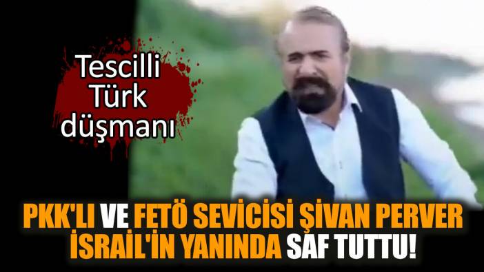 P*K F*TÖ sevicisi Şivan Perver İsrail'in yanında saf tuttu