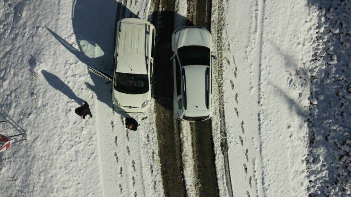 Mersin'de yılın ilk karı yağdı