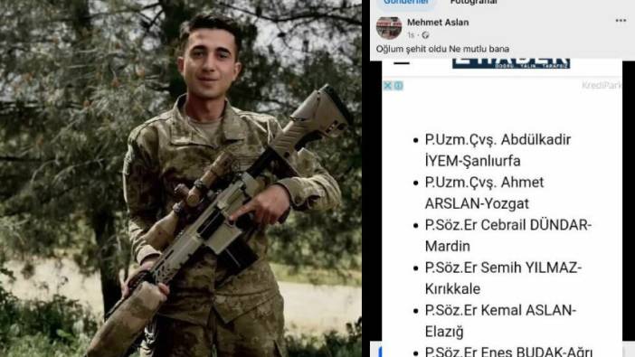 Şehit babasından duygu dolu paylaşım: Oğlum şehit oldu ne mutlu bana