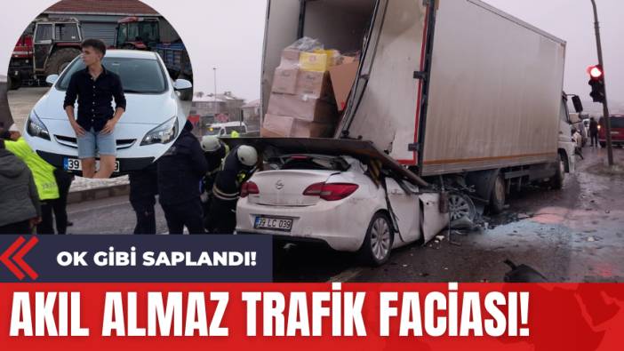 Akıl Almaz Trafik Faciası! Ok Gibi Saplandı