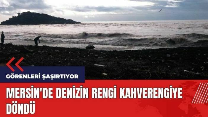 Mersin'de denizin rengi kahverengiye döndü