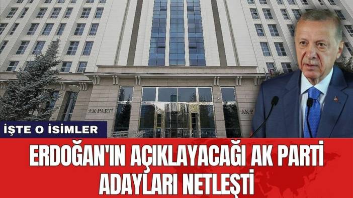 Erdoğan'ın açıklayacağı AK Parti adayları netleşti: İşte o isimler!