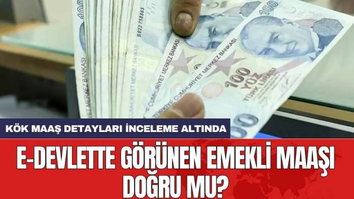E-devlette görünen emekli maaşı doğru mu? Kök maaş detayları inceleme altında