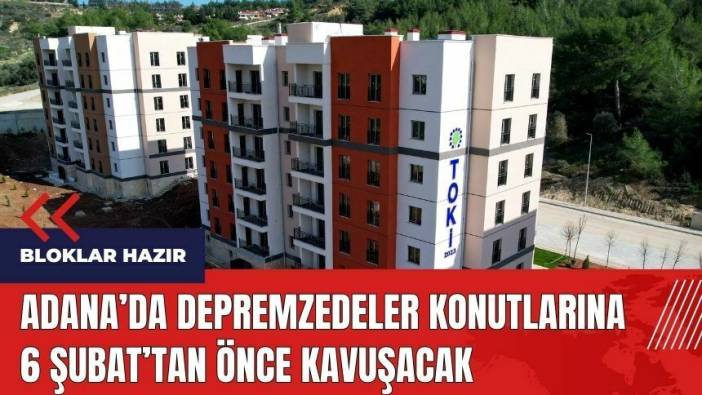 Adana'da depremzedeler konutlarına 6 Şubat'tan önce kavuşacak