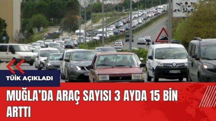 Muğla'da araç sayısı 3 ayda 15 bin arttı