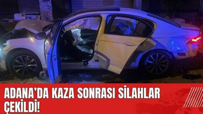 Adana'da kaza sonrası silahlar çekildi!