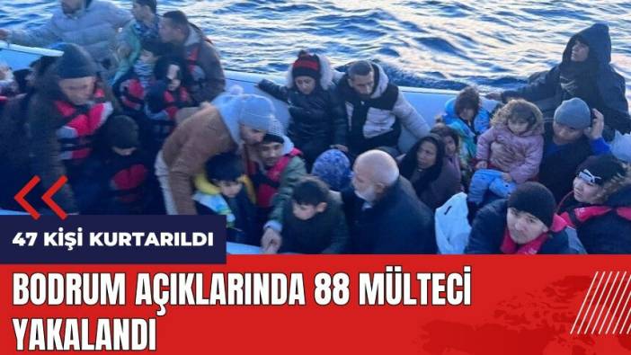 Bodrum açıklarında 88 mülteci yakalandı