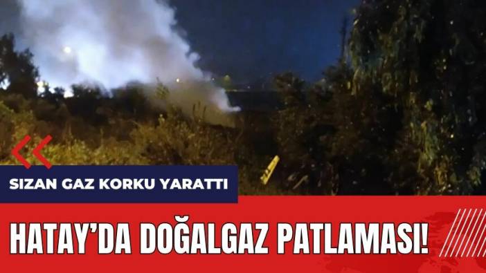 Hatay'da doğalgaz patlaması! Hattan sızan gaz korku yarattı