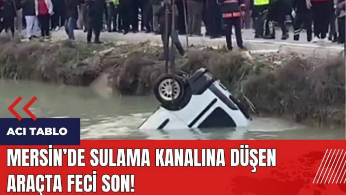 Mersin'de sulama kanalına düşen araçta feci son