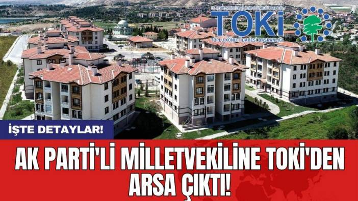 AK Parti'li milletvekiline TOKİ'den arsa çıktı!